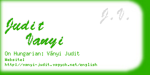 judit vanyi business card
